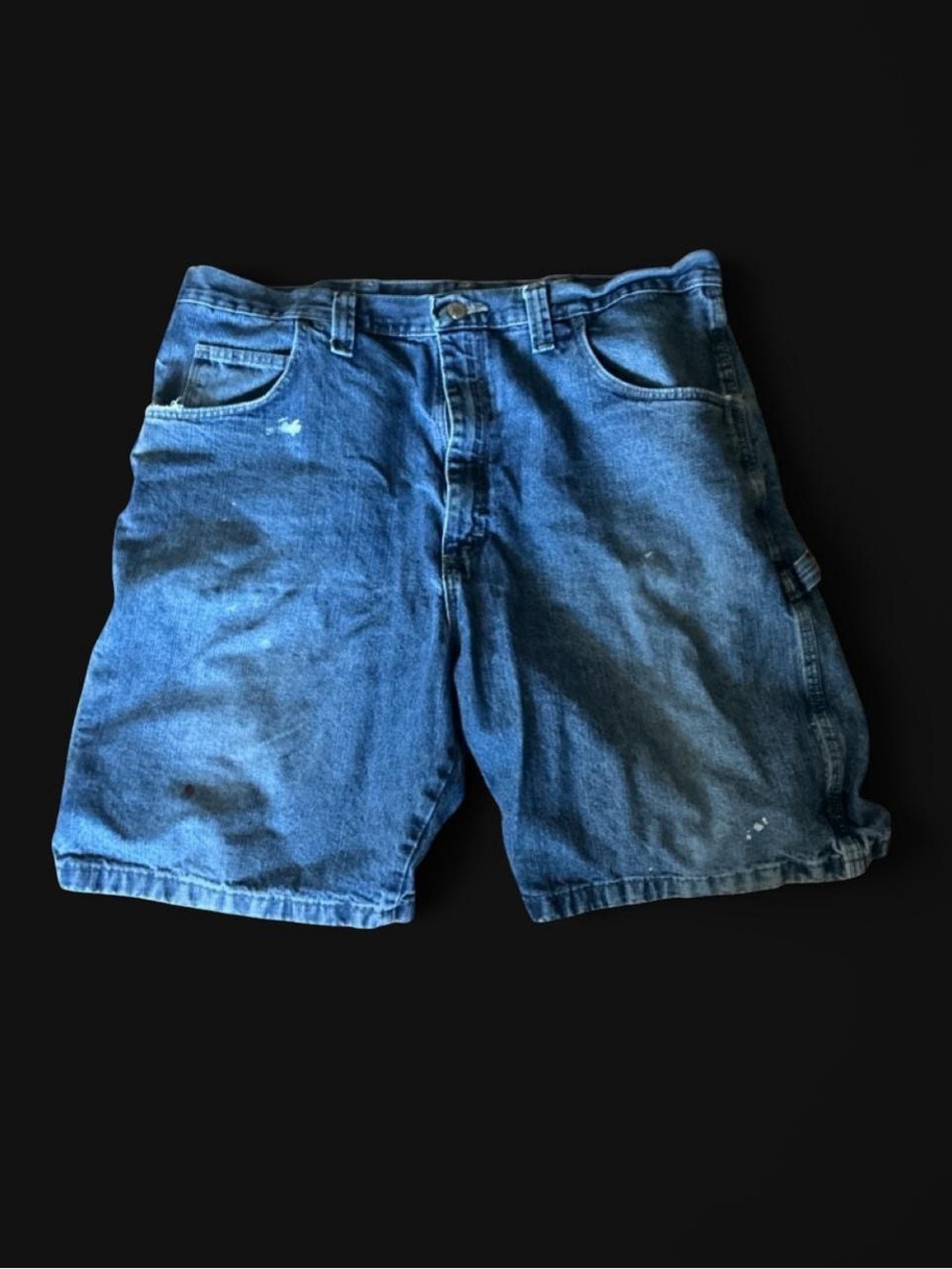 Wrangler Blue Denim Carpenter Shorts